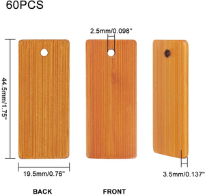 Ciondoli in <span class=keywords><strong>legno</strong></span> bianco rettangolo di bambù etichette regalo <span class=keywords><strong>nome</strong></span> appendere etichette personalizzate portachiavi in <span class=keywords><strong>legno</strong></span> per incisione laser - Product Image 2