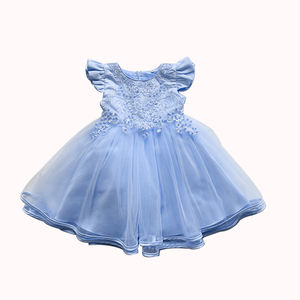 Vestidos de Princesa de Verano Shelmin para Bebé, Encaje Sólido, Diseño Calado, Sin Mangas, 3 Colores, Vestido para Niña - Product Image 2