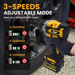 Llave de impacto inalámbrica de 21V con batería de iones de litio, sin escobillas, de 3/4 de pulgada, con torque de 1000 NM, alto torque para automóvil, hogar, bricolaje, muebles y automoción. - Product Image 4