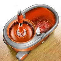 Vadrouille magique avec seau pédale tornade microfibre ménage rotation à 360 degrés pédale facile nettoyage des sols