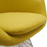 Fauteuils en fil métallique de style moderne du milieu du siècle, fauteuil œuf en tissu, fauteuil de salon pour la maison, l'hôtel, la villa