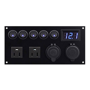 5 Gang LED doppio caricatore USB presa 4.2A 12V pannello interruttore auto segnale di direzione Dual USB adattatore per sigaretta per Camper Marine RV Caravan - Product Image 2