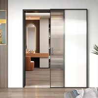 Portes coulissantes extérieures de style américain moderne, portes encastrées en aluminium et verre, isolation acoustique, portes encastrées pour l'intérieur des maisons