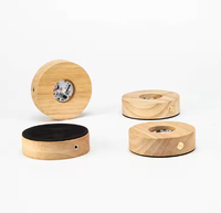 Base de lumière en bois support rond coloré bois Led Base de lumière pour 3D cristal verre résine Art