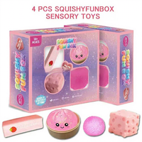 Promotion Nouveaux Jouets Anti-Stress Compressibles – Lot de 8 Pièces – Série Boîte Mystère – Caoutchouc Thermoplastique – Aléatoire