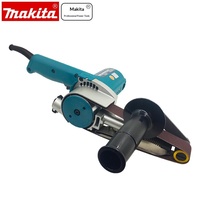 Ponceuse à bande Makitas 9031 550W à vitesse variable, alimentée par prise secteur 220-240V, bande étroite 30mm x 533mm, outil de ponçage pour le travail du bois et du métal