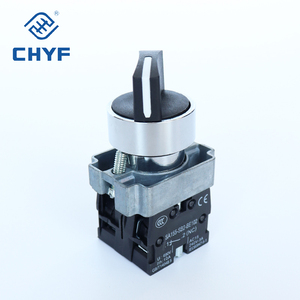 (XB2 loạt XB2 BD53 chuyển đổi) 22mm 2 vị trí 3 vị trí khóa trở lại 1No 1Nc 2 không có contatc nhựa ROTARY Selector chuyển đổi - Product Image 3