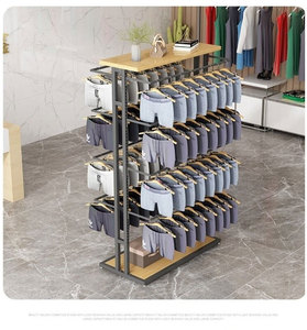 Présentoir carré en fer sur pied, double face, réglable et multifonctionnel pour magasins <span class=keywords><strong>de</strong></span> <span class=keywords><strong>lingerie</strong></span>, sous-vêtements féminins et soutiens-gorge - Product Image 5