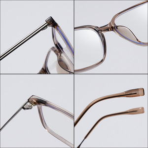 2025 phong cách mới vuông khung kính mắt phụ nữ thời trang đơn giản giản dị độ nét cao màu xanh Chặn ánh sáng kính nam khung - Product Image 4