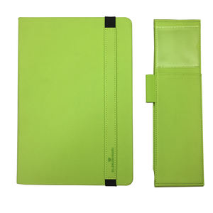 Agenda personnalisable de cahier de budget hebdomadaire A5 avec couverture rigide en PVC vert 100gsm fermeture à glissière porte-carte <span class=keywords><strong>boucle</strong></span> de stylo sur la colonne vertébrale - Product Image 2