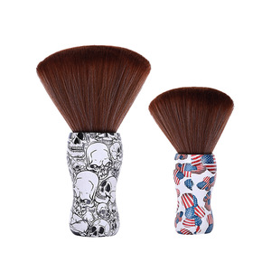 Makeup <b>Brush</b> Set Nylon Bristle <b>Round</b> Shape Skull And Flag Design Face Use - Product Image 1