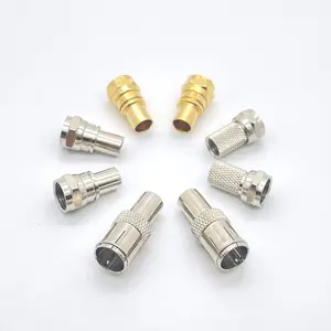 Coaxiale Connector F Connector RG6 Crimp 75omh Rg6 Kabel Mannelijke En Vrouwelijke Waterdichte Vrouwelijke Connector