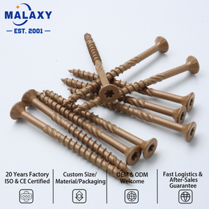 Vis autotaraudeuses pour bois Malaxy en acier inoxydable 304 à tête fraisée plate et embout étoile - Product Image 1