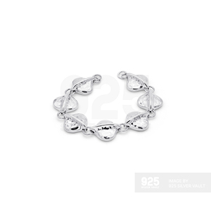 Pulsera de Plata de Ley 925 con Textura de Ala de Ángel Orgánica de Calidad Superior para Mujer - Product Image 2