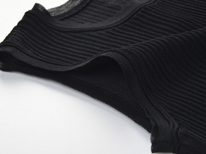 Novità Estate 2026: Top Senza Maniche in <span class=keywords><strong>Maglia</strong></span> <span class=keywords><strong>Nera</strong></span> con Inserti in <span class=keywords><strong>Tulle</strong></span>, Elegante e Versatile per Donna - Product Image 5