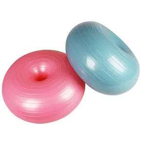 PVC High quality Inflatable Balance Donut Yoga Ball