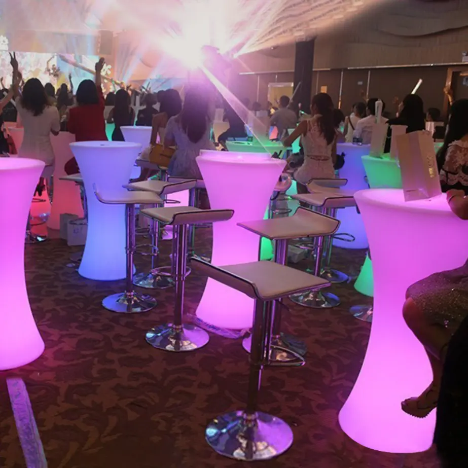 Fernbedienung Leuchten Cocktail beleuchtet Tisch Nachtclub LED Cocktail Tisch und Stühle