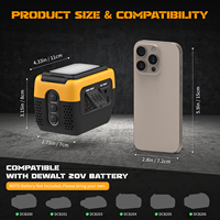Convertisseur d'énergie à onde sinusoïdale pure Azocek 240W, ordinateurs portables, DC12V/USB-C/USB-A, charge rapide 7A, AC 220V, lumière LED 600LM, sans batterie, camping