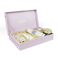 Coffret de maquillage pour femmes fait à la main romantique pour la Saint-Valentin boîte cosmétique recyclable doublure en éponge pour demoiselle d'honneur gaufrage