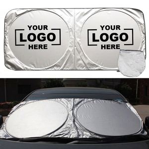 Parasol Plegable Personalizado para Parabrisas de Coche, Doble Círculo, Burbuja de PE, Poliéster, Lámina de Aluminio, Bloqueador UV, Protector Solar para Auto, Accesorios para Auto - Product Image 1