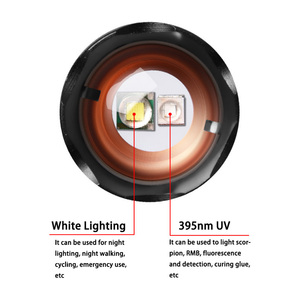 Linterna Led UV multifuncional, resistente al agua, con estampado de dedo, 395nm - Product Image 4