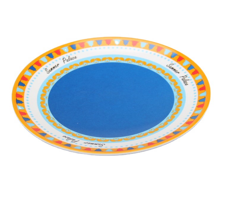 Роскошная черная круглая обеденная тарелка на заказ, меламиновая прямоугольная десертная тарелка