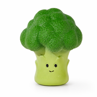 Jouet à mâcher couineur pour chien en latex naturel écologique, forme de brocoli mignonne, doux pour la dentition des chiots et chiens de petite et moyenne taille