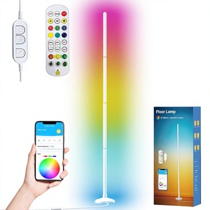 Smart <b>RGB</b> LED Floor Lamp App Remote <b>Control</b> Music Sync 16 Million DIY Colors Wedge Base-Modern Design for - Product Image 1