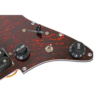 Guitare électrique haut de gamme personnalisable avec pickguard pré-câblé 3 plis en écaille de tortue, pour guitare ST, micros SSH, en métal et plastique