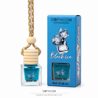 Diffuseur de parfum pour voiture suspendu, flacon en verre de 8 ml avec bouchon en bois, désodorisant pour voiture, diffuseur d'huiles essentielles pour l'intérieur de la voiture, rétroviseur