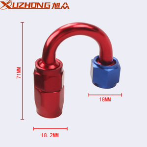 Raccord de refroidissement d'huile Xuzhong An6 10 mm en aluminium, connexion rapide rotative rouge et bleue pour l'automobile - Product Image 5