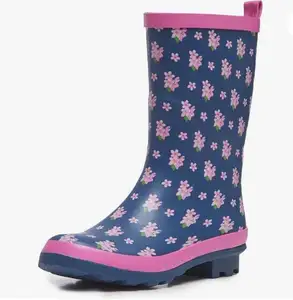 Wellies Rubber Rain Boots Ladies Fashionable Wholesale Natural Rubber Wellies For Women