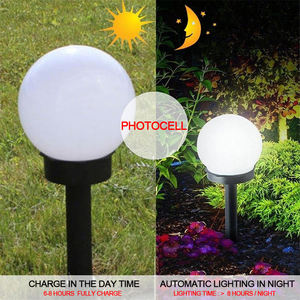 Lámpara Decorativa de Jardín con Forma de Bola, de Acrílico, con Energía Solar, para Patio, Camino, Jardín - Product Image 2