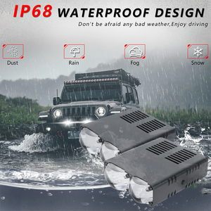 Senlo màu xanh ống kính kép 80W xe lưới tản nhiệt độ sáng cao Spotlight xe máy phụ trợ lái xe ánh sáng xe tải off-road xe đèn - Product Image 3