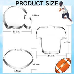 Les <span class=keywords><strong>emporte</strong></span>-pièces dans les formes d'un casque de football américain, un maillot de football américain et un football américain - Product Image 2