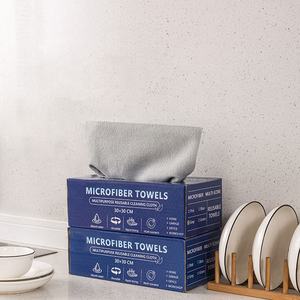 カスタム30x30cmマイクロファイバーラグ取り外し可能キッチンクロス多目的タオルボックス付きマイクロファイバータオルロール - Product Image 5