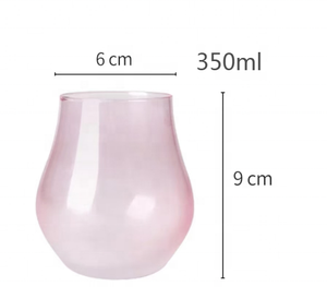 Summer Gradient Color 350ml Ligero Egg Cup Lovely Whisky Glass con mango para el hogar Vaso de chupito de vino - Product Image 4