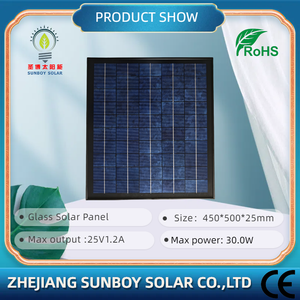High Quality 30W Double-glass All Black Polycrystalline Silicon Bifacial <b>Solar</b> <b>System</b> PERC Half Cell Technology 25V 75% 30w Poly - Product Image 5