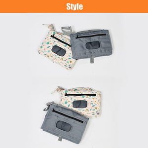 กระเป๋าใส่ผ้าอ้อมเด็กอเนกประสงค์ ผลิตจากผ้า Oxford พกพาสะดวก พร้อมแผ่นรองเปลี่ยนผ้าอ้อม เหมาะสำหรับแขวนรถเข็นเด็ก สามารถปรับแต่งโลโก้ได้ - Product Image 5