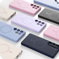 Étui de téléphone magnétique en silicone liquide pour Samsung Galaxy S26 Ultra S25 Edge S24 Plus S24 FE Funda Charge sans fil Housse souple