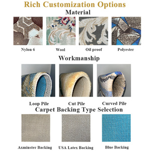 Autovi Tapis Axminster en polyester lavable fabriqué à la machine pour le <span class=keywords><strong>couloir</strong></span> de l'hôtel Utilisation en rouleau public - Product Image 6