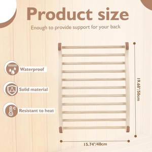 Almohada de madera para respaldo de sauna, respaldo de sauna en forma de S, accesorios de sauna de madera con forma de onda, venta al por mayor - Product Image 5