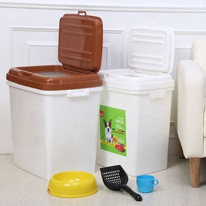 Récipient hermétique <span class=keywords><strong>pour</strong></span> le stockage des aliments <span class=keywords><strong>pour</strong></span> animaux de compagnie avec couvercle rabattable Poubelle en plastique de grande capacité <span class=keywords><strong>pour</strong></span> les aliments secs <span class=keywords><strong>pour</strong></span> chiens et chats - Product Image 3