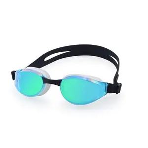 Adulte hommes femmes fitness triathlon miroir revêtement lentille anti-buée lunettes de protection UV équipement de natation lunettes de natation