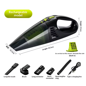 Aspirateur de voiture sans fil portatif, petit, pour usage domestique et automobile, double usage sec/humide, super aspiration, export - Product Image 2