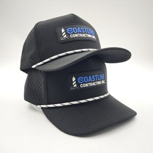 Gorra de Béisbol Personalizada con Parche de Goma con Diseño de Leopardo, 5 Paneles, Visera Plana, Ajustable con Broche, de Poliéster/Algodón, para Golf y Deportes, con Orificios Cortados con Láser - Product Image 5