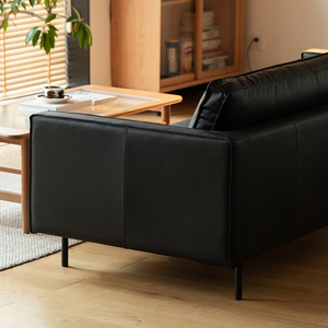 Set di Divani Componibili di Lusso in Pelle PU Nera, Design Moderno Retrò, Stile Europeo per Appartamenti e Hotel - Product Image 5