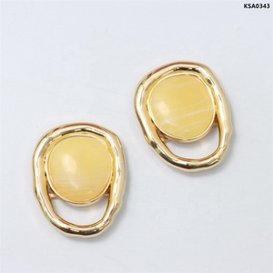 Botones Decorativos de Aleación con Incrustaciones de Ámbar, Modelo Twin Textile Erajes New Amber - Product Image 5