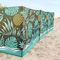 Pare-vent pliable, 3 m, clôture coupe-vent de plage, toile imperméable, poêle à vent, Camping en plein air