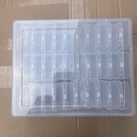 Boîte de rangement transparente carrée pour composants, emballage pour écouteurs, accessoires en plastique PP, bijoux, petite boîte